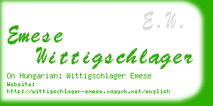 emese wittigschlager business card